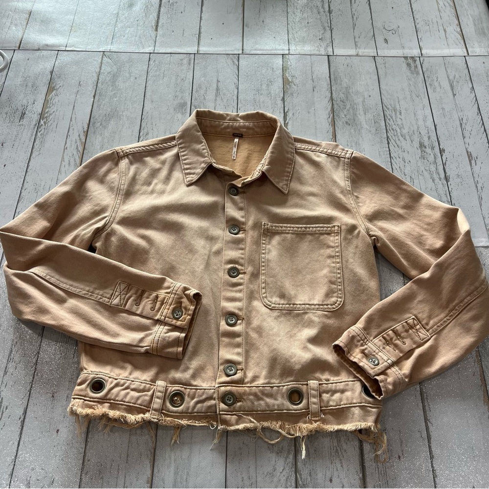 Free People Free People cropped denim jacket Sz XS